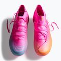 Scarpe da calcio per bambini PUMA Future 9 Pro FG/AG Jr poison pink/puma wht/sun stream/bright aqua/puma blk 6