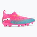 Scarpe da calcio per bambini PUMA Future 9 Match FG/AG Jr poison pink/puma white/sun stream/bright aqua/puma black 2