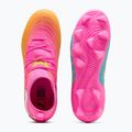Scarpe da calcio per bambini PUMA Future 9 Match FG/AG Jr poison pink/puma white/sun stream/bright aqua/puma black 3