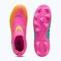 Scarpe da calcio per bambini PUMA Future 9 Match LL FG/AG Jr poison pink/puma wht/sun stream/bright aqua/puma blk 6