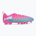 Scarpe da calcio per bambini PUMA Future 9 Play FG/AG Jr poison pink/puma wht/sun stream/bright aqua/puma blk 2