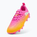 Scarpe da calcio per bambini PUMA Future 9 Play FG/AG Jr poison pink/puma wht/sun stream/bright aqua/puma blk