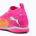 Scarpe da calcio per bambini PUMA Future 9 Match TT + Mid Jr poison pink/puma wht/sun stream/bright aqua/puma blk 4