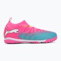 Scarpe da calcio per bambini PUMA Future 9 Match TT + Mid Jr poison pink/puma wht/sun stream/bright aqua/puma blk 2