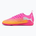 Scarpe da calcio per bambini PUMA Future 9 Play IT Jr poison pink/puma wht/sun stream/bright aqua/puma blk