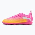 Scarpe da calcio per bambini PUMA Future 9 Play TT poison pink/puma white/sun stream/bright aqua/puma black