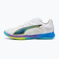 Scarpe da pallamano PUMA Accelerate Nitro SQD 4 Game On puma white/glowing red/ultra blue 8
