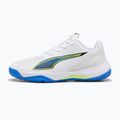 Scarpe da pallamano junior PUMA Accelerate 4 Game On Jr Puma White/Glowing Red/Ultra Blue 8