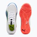 Scarpe da pallamano junior PUMA Accelerate 4 Game On Jr Puma White/Glowing Red/Ultra Blue 12