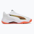 Scarpe da pallamano junior PUMA Accelerate 4 Game On Jr Puma White/Glowing Red/Ultra Blue 2