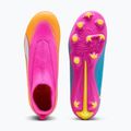 Scarpe da calcio per bambini PUMA Ultra 6 Match+ LL FG/AG Jr poison pink/puma white/sun stream/bright aqua/puma black 4