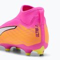 Scarpe da calcio per bambini PUMA Ultra 6 Match+ LL FG/AG Jr poison pink/puma white/sun stream/bright aqua/puma black 6