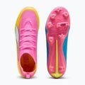 Scarpe da calcio per bambini PUMA Ultra 6 Pro Jr FG/AG poison pink/puma white/sunstream/bright aqua/puma black 3