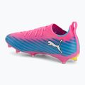 Scarpe da calcio per bambini PUMA Ultra 6 Pro Jr FG/AG poison pink/puma white/sunstream/bright aqua/puma black 3