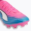 Scarpe da calcio per bambini PUMA Ultra 6 Pro Jr FG/AG poison pink/puma white/sunstream/bright aqua/puma black 7