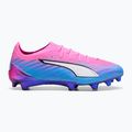 Scarpe da calcio PUMA Ultra 6 Ultimate FG poison pink/puma white/sun stream/bright aqua/puma black 3