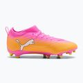 Scarpe da calcio per bambini PUMA Ultra 6 Match FG/AG Jr poison pink/puma white/sun stream/bright aqua/puma black 2