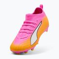Scarpe da calcio per bambini PUMA Ultra 6 Match FG/AG Jr poison pink/puma white/sun stream/bright aqua/puma black 4
