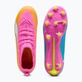 Scarpe da calcio per bambini PUMA Ultra 6 Match FG/AG Jr poison pink/puma white/sun stream/bright aqua/puma black 5