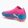 Scarpe da calcio PUMA Ultra 6 Match + FG/AG poison pink/puma white/sun stream/bright aqua/puma black 3