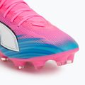 Scarpe da calcio PUMA Ultra 6 Match + FG/AG poison pink/puma white/sun stream/bright aqua/puma black 7