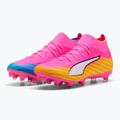 Scarpe da calcio PUMA Ultra 6 Match + FG/AG poison pink/puma white/sun stream/bright aqua/puma black 4
