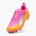 Scarpe da calcio per bambini PUMA Ultra 6 Play FG/AG Jr poison pink/puma white/sun stream/bright aqua/puma black 5
