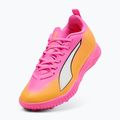 Scarpe da calcio per bambini PUMA Ultra 6 Play TT Jr poison pink/puma white/sun stream/bright aqua/puma black 3