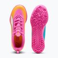 Scarpe da calcio per bambini PUMA Ultra 6 Play TT Jr poison pink/puma white/sun stream/bright aqua/puma black 4