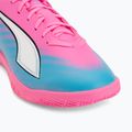 Scarpe da calcio per bambini PUMA Ultra 6 Play It Jr poison pink/puma wht/sun stream/bright aqua/puma blk 7