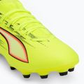 Scarpe da calcio junior PUMA Ultra 6 Match FG/AG Jr yellow alert/puma black/glowing red/lime squeeze 7