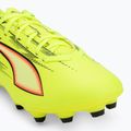 Scarpe da calcio junior PUMA Ultra 6 Play FG/AG Jr Yellow Alert/Puma Black/Glowing Red/Lime Squeeze 7