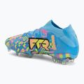 Scarpe da calcio PUMA Future 9 Ultimate Advanced Level FG puma white/blue glimmer/pink glimmer/yellow alert 3