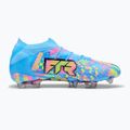 Scarpe da calcio PUMA Future 9 Ultimate Advanced Level FG puma white/blue glimmer/pink glimmer/yellow alert 2