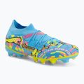 Scarpe da calcio PUMA Future 9 Match Advanced Level FG/AG puma white/blue glimmer/pink glimmer/yellow alert