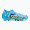 Scarpe da calcio bambino PUMA Future 9 Match Advanced Level FG/AG Jr puma white/blue glimmer/pink glimmer/yellow alert 2
