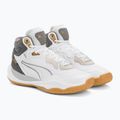 Scarpe da basket da uomo PUMA Playmaker Pro Mid Trofei grigio cenere/ghisa/oro puma 4