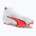 Scarpe da calcio da uomo PUMA Ultra Pro FG/AG puma bianco/puma nero/fire orchid