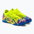 PUMA Future Match Energy TT + Mid scarpe da calcio per bambini ultra blu/allarme giallo/rosa luminoso 4