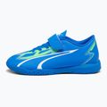 Scarpe da calcio PUMA Ultra Play IT V da bambino ultra blu/puma bianco/verde 7