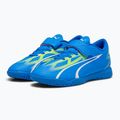 Scarpe da calcio PUMA Ultra Play IT V da bambino ultra blu/puma bianco/verde 8