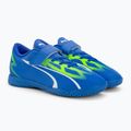 Scarpe da calcio PUMA Ultra Play IT V da bambino ultra blu/puma bianco/verde 4