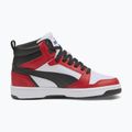 PUMA Rebound V6 Mid Jr scarpe da bambino puma nero/grigio forte 10