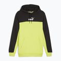 Felpa da uomo PUMA ESS+ Block Hoodie TR puma nero/lime sheen 5