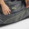 Borsa da allenamento PUMA Fundamentals Sports grigio minerale/lime sheen 8