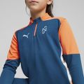 PUMA Neymar JR Creativity 1/4 Zip Top felpa calcio bambino oceano tropicale/caldo 7