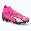 Scarpe da calcio PUMA Ultra Pro FG/AG Jr rosa velenoso/puma bianco/puma nero per bambini