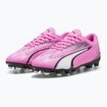 Scarpe da calcio PUMA Ultra Play FG/AG Jr rosa velenoso/puma bianco/puma nero per bambini 10