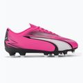 Scarpe da calcio PUMA Ultra Play FG/AG Jr rosa velenoso/puma bianco/puma nero per bambini 2