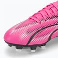 Scarpe da calcio PUMA Ultra Play FG/AG Jr rosa velenoso/puma bianco/puma nero per bambini 7